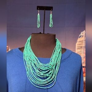 Elegant Green Beaded Necklace